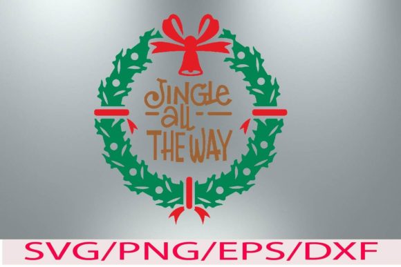 Christmas Wreaths and Quote 1 Graphic Templates