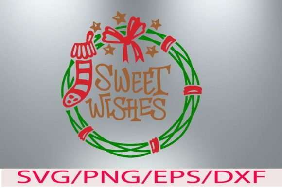 Christmas Wreaths and Quote 13 Graphic Templates