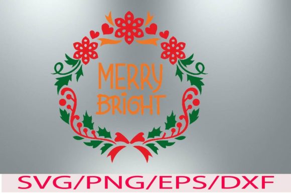 Christmas Wreaths and Quote 16 Graphic Templates