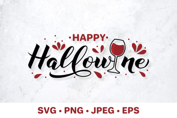 Funny Halloween Quote. Happy Hallowine – A Graphic Design Asset Review