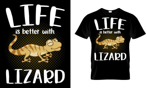 Gecko T Shirt Design: A Playful Graphic for Print Templates