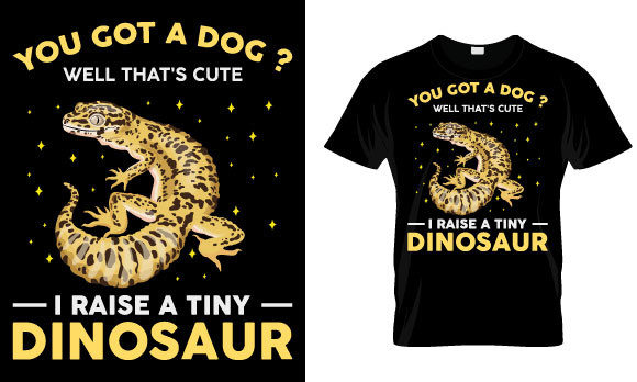 Gecko T Shirt Design for Print Templates and Graphics