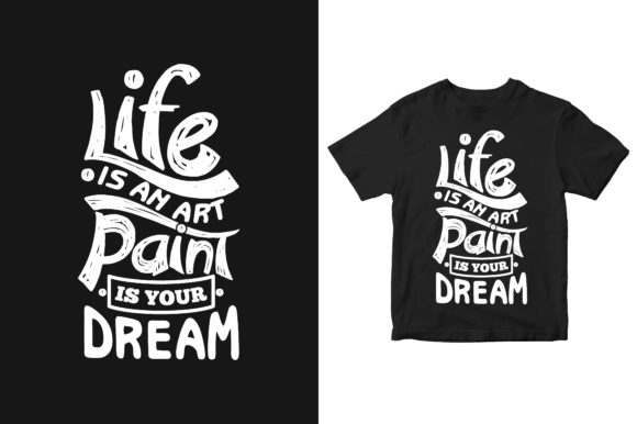 Life Typography Quote T-shirt Design for Print Templates and Graphics