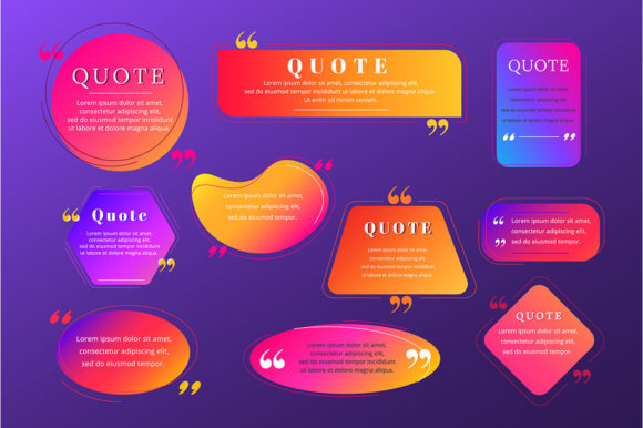 Quote Blank Frame Vector Template Set Review